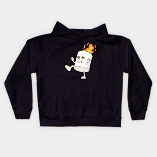 Marshmallow on fire Kids Hoodie